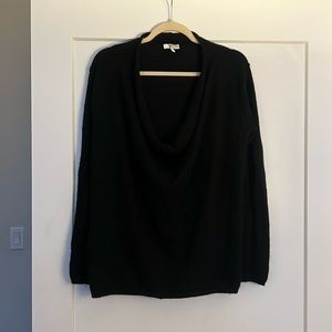 Joie cowl-neck cashmere sweater in black • size medium